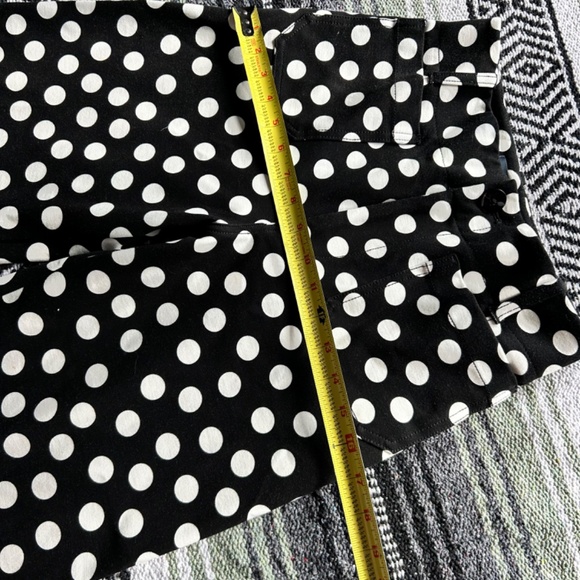 Maeve The Colette Black and White Polka Dot Wide Leg High Waist Stretch Pants - Picture 4 of 13